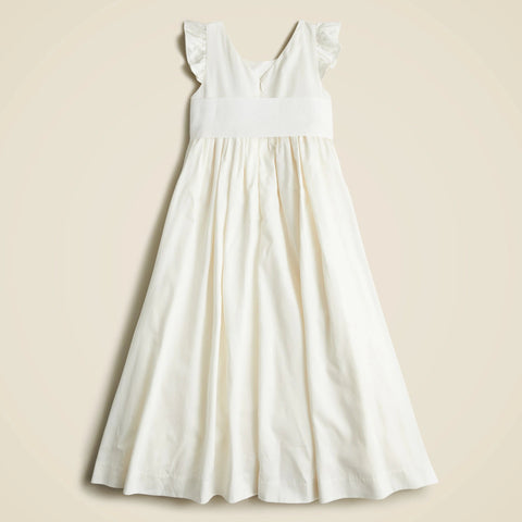 Girls' flutter-sleeve dress