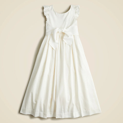 Girls' flutter-sleeve dress