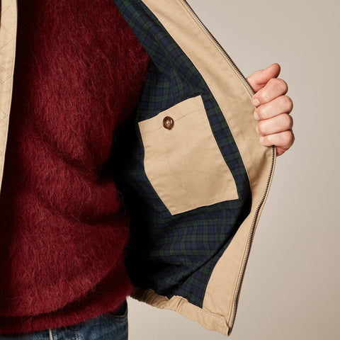 Harrington jacket in cotton twill