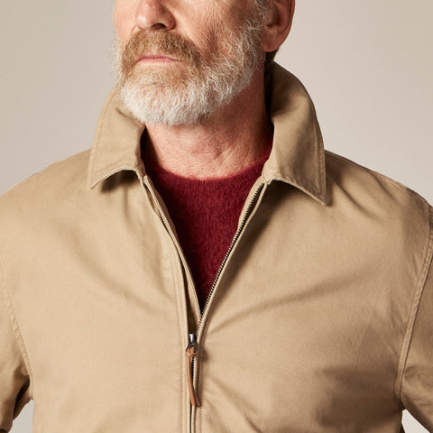 Harrington jacket in cotton twill