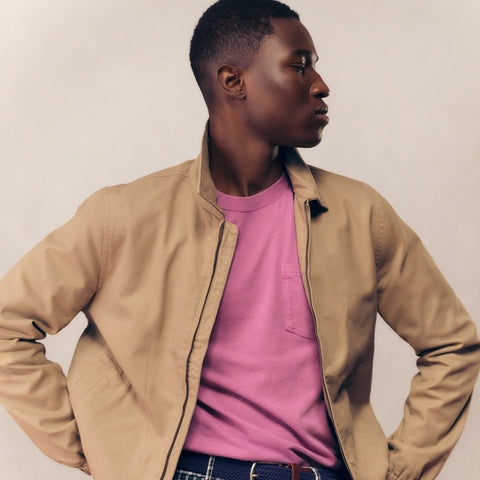 Harrington jacket in cotton twill