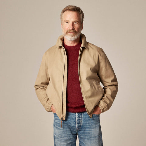 Harrington jacket in cotton twill