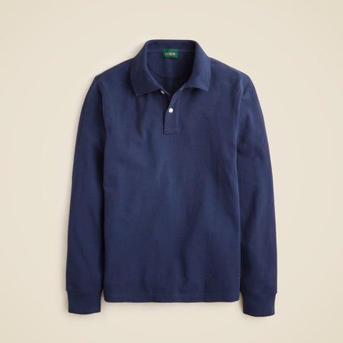 Long-sleeve classic piqué polo shirt
