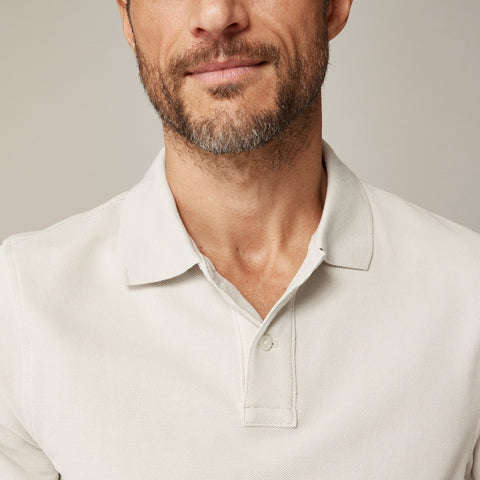 Long-sleeve classic piqué polo shirt