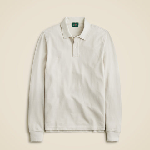 Long-sleeve classic piqué polo shirt