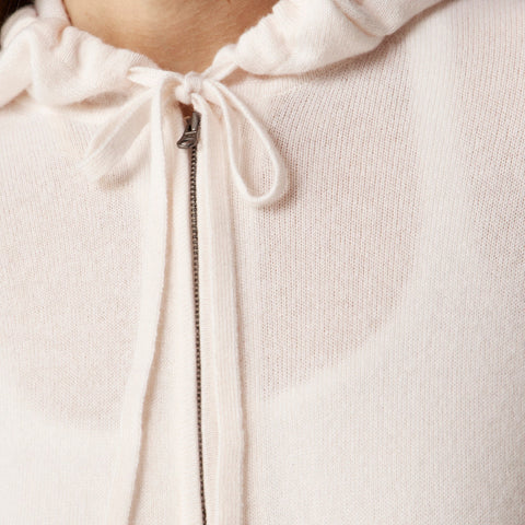 Cashmere full-zip sweater-hoodie
