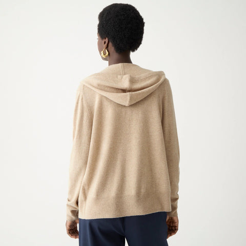 Cashmere full-zip sweater-hoodie