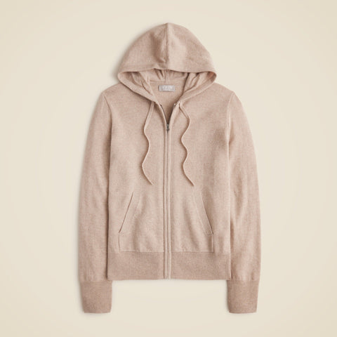 Cashmere full-zip sweater-hoodie