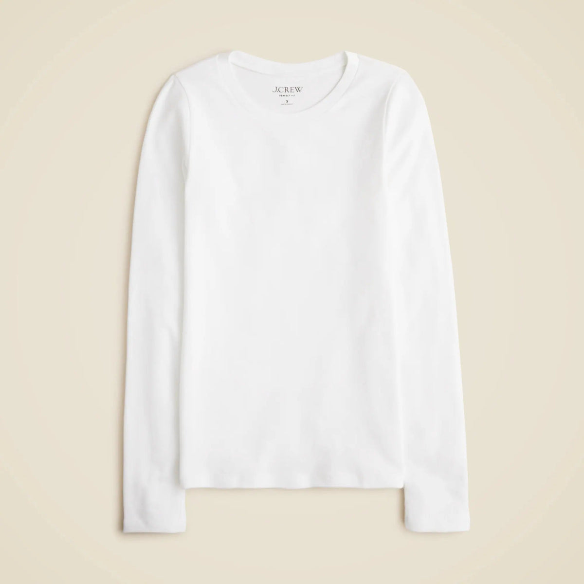 Perfect-fit long-sleeve crewneck T-shirt