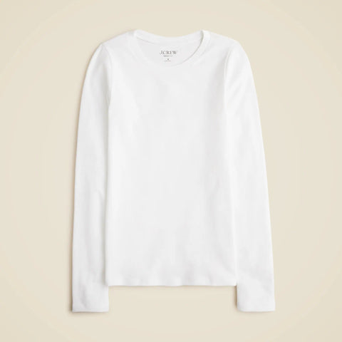 Perfect-fit long-sleeve crewneck T-shirt