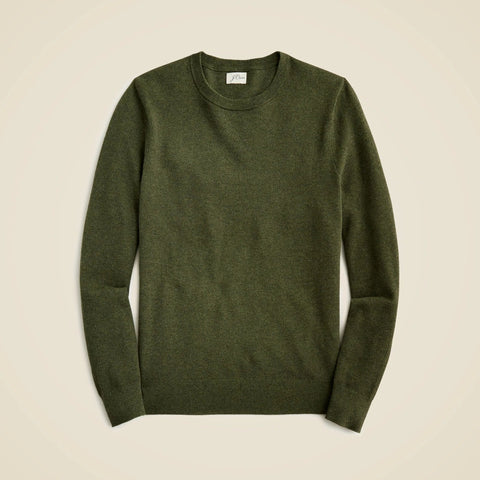 Cotton piqué-stitch crewneck sweater