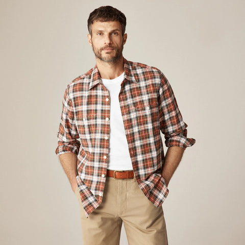 Cotton-hemp blend twill workshirt