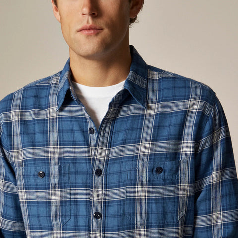 Cotton-hemp blend twill workshirt