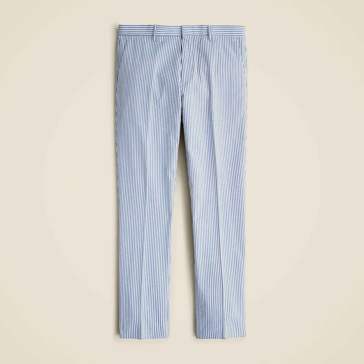 Ludlow Slim-fit unstructured suit pant in seersucker