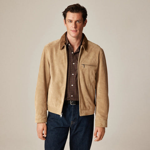 Limited-edition Wallace & Barnes work jacket in Italian suede
