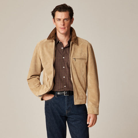 Limited-edition Wallace & Barnes work jacket in Italian suede