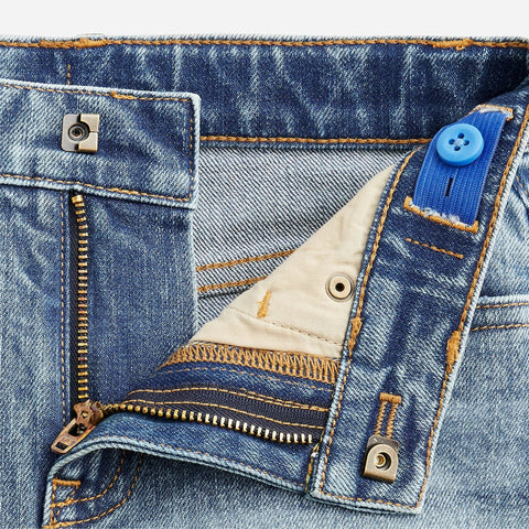 Girls' cuffed denim short in island wash