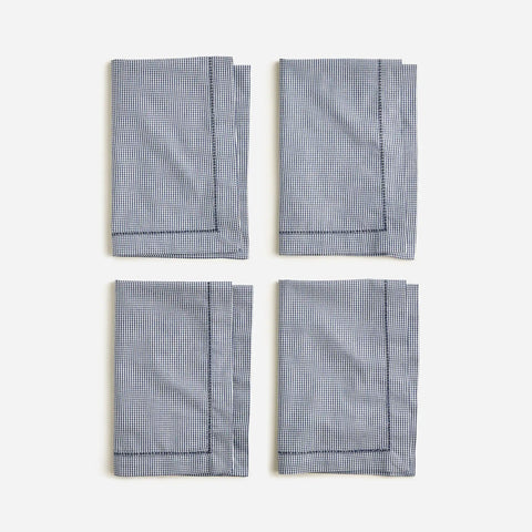 Set-of-four place mats in heritage microgingham