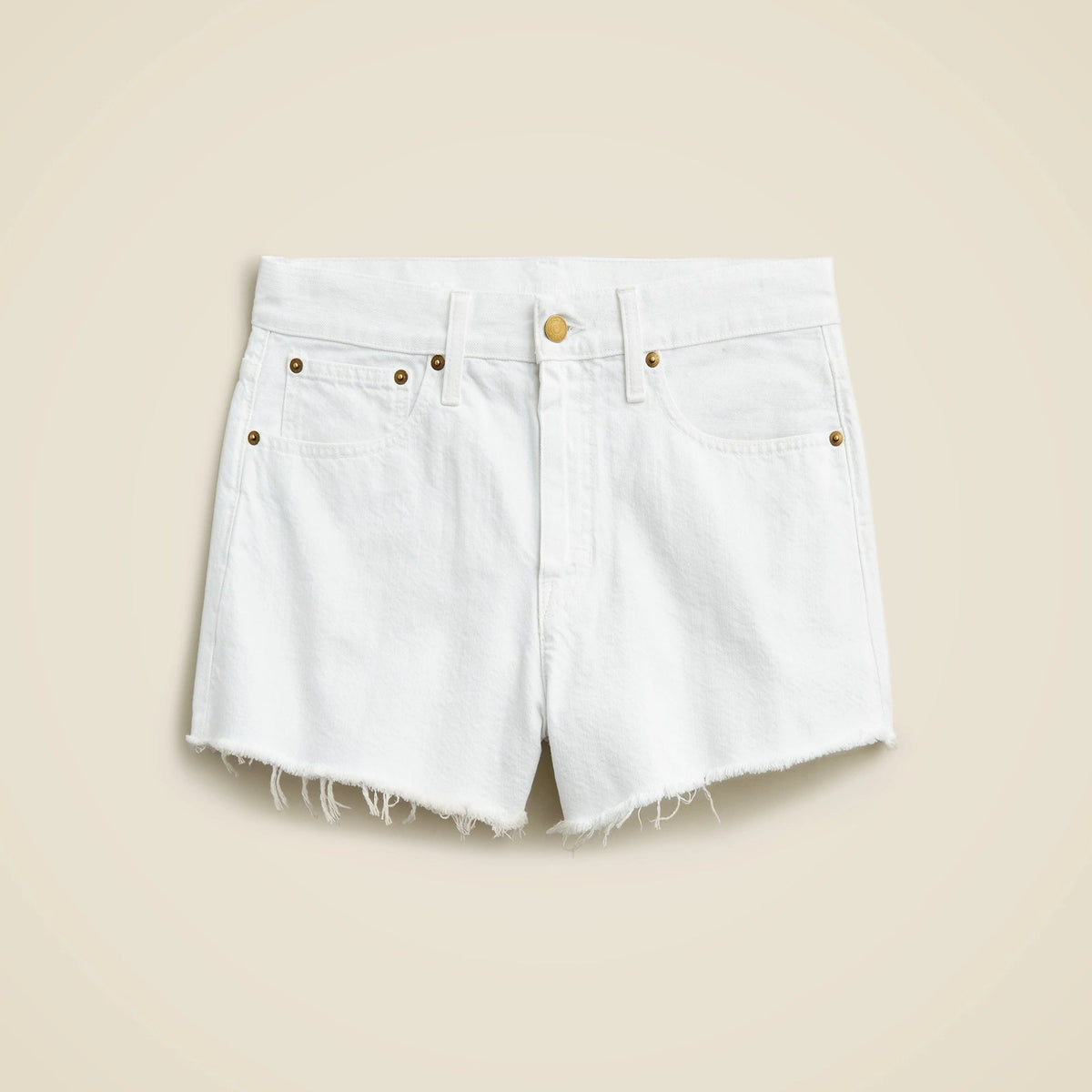 Relaxed denim short in white wash