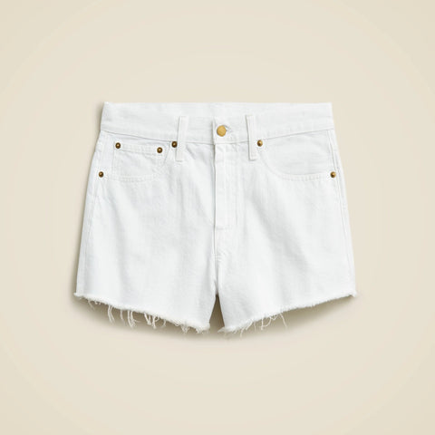 Relaxed denim short in white wash