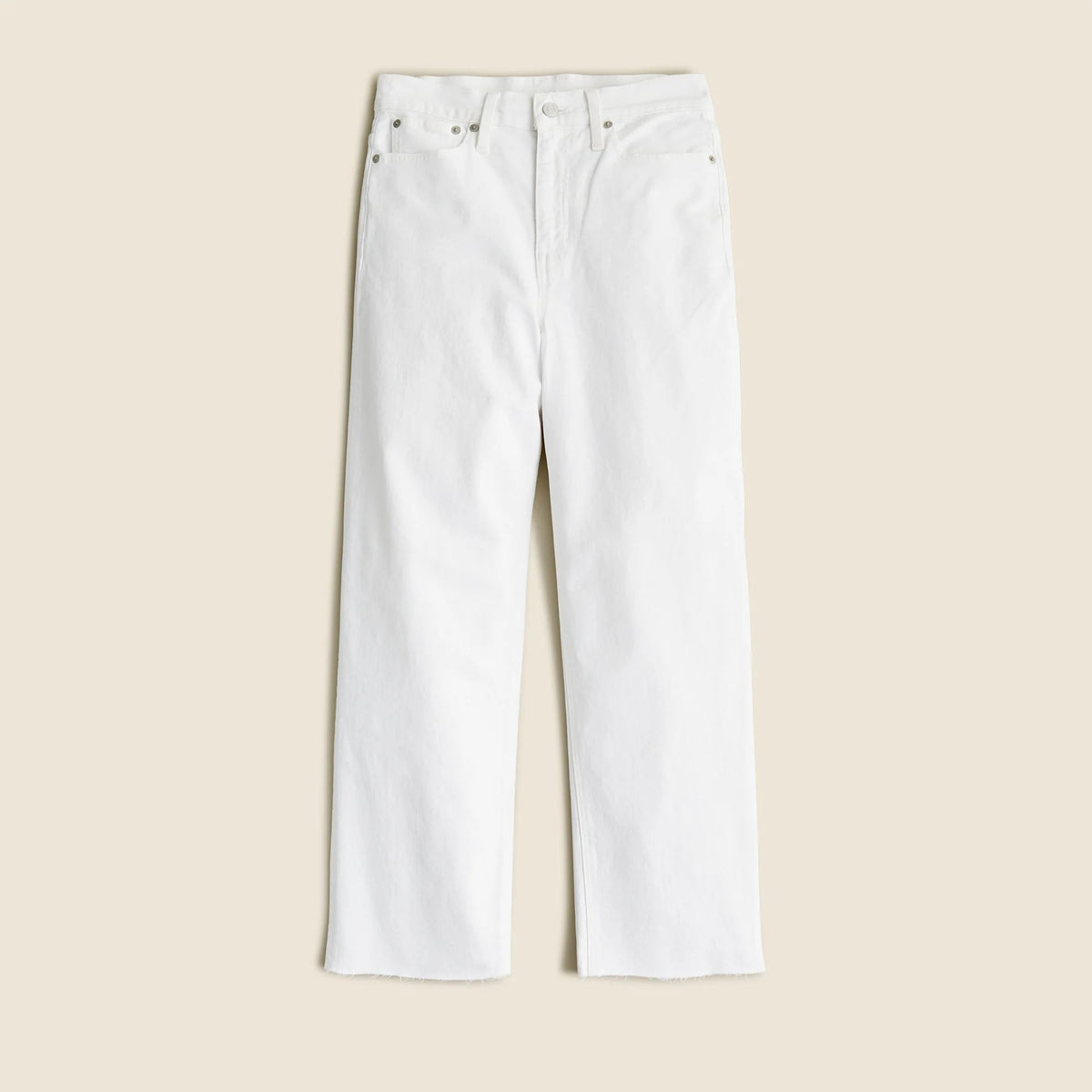Slim wide-leg jean in white wash