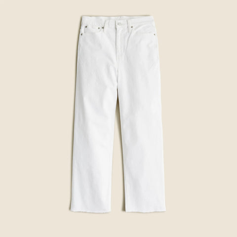 Slim wide-leg jean in white wash
