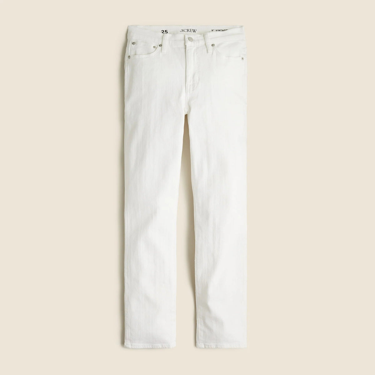 9" vintage slim-straight jean in white wash