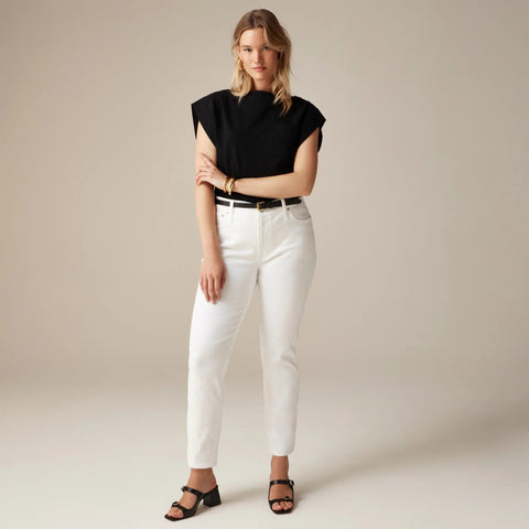 9" vintage slim-straight jean in white wash