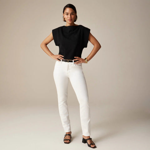 9" vintage slim-straight jean in white wash