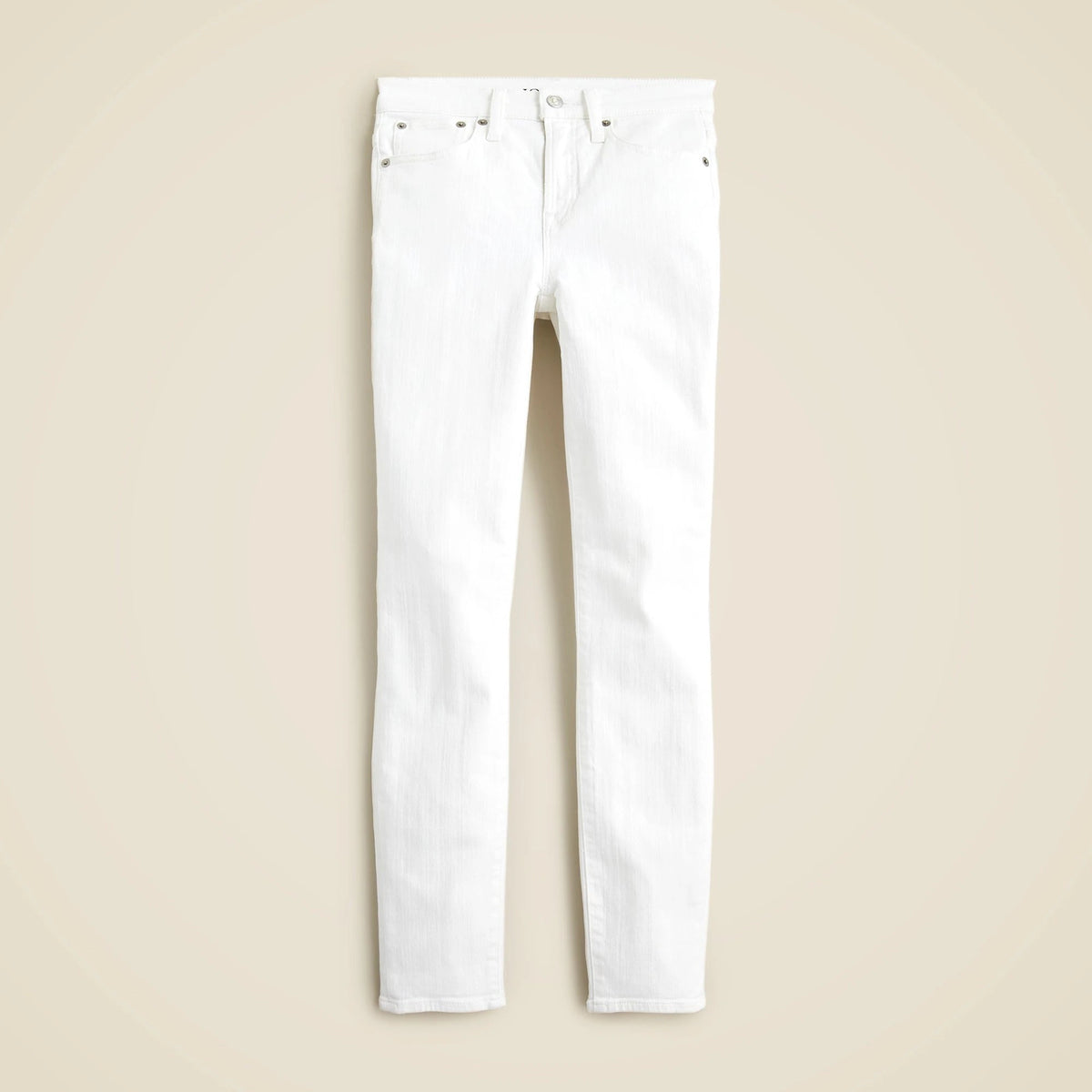 9" toothpick jean in white wash