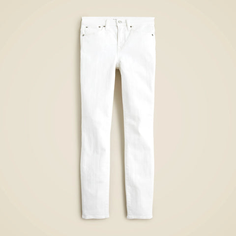 9" toothpick jean in white wash