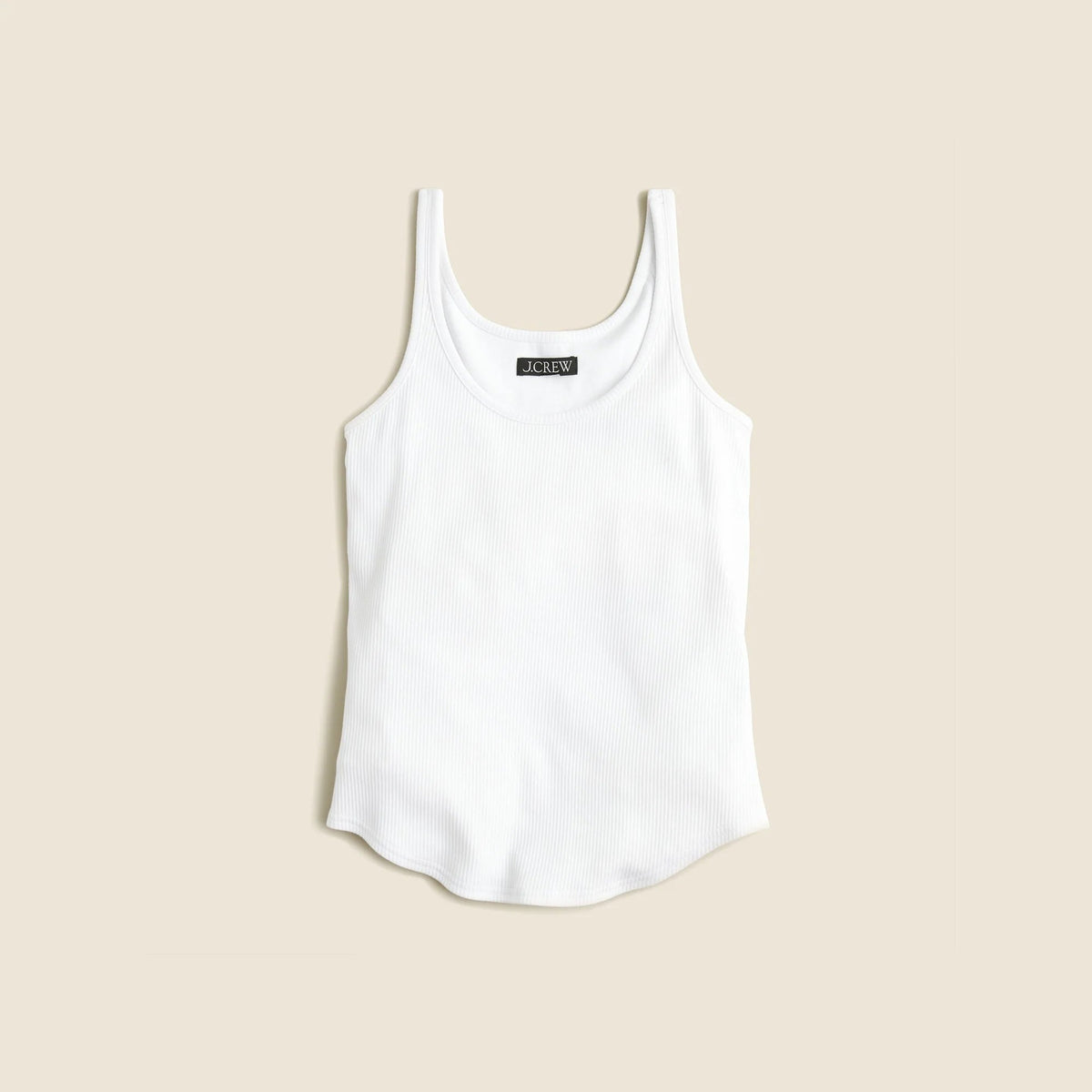 Vintage rib shelf-bra tank top