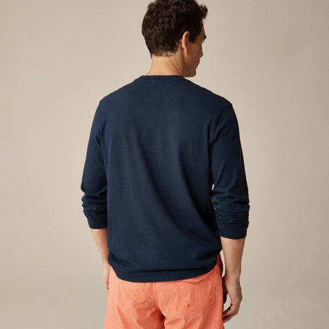 Relaxed long-sleeve premium-weight cotton T-shirt