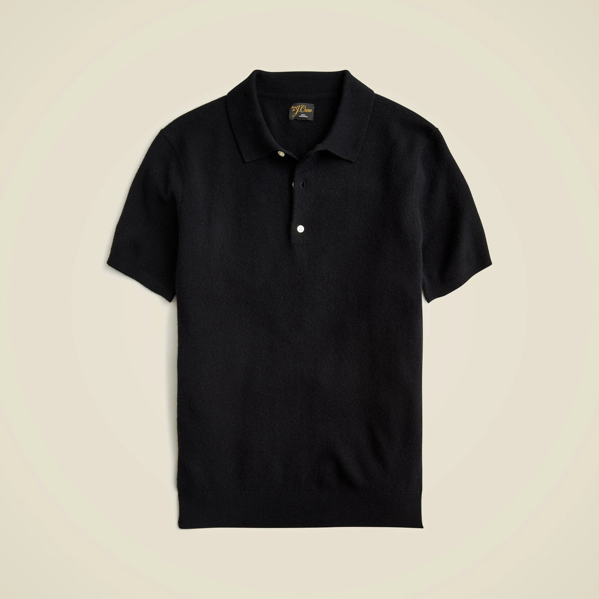 Cashmere short-sleeve sweater-polo