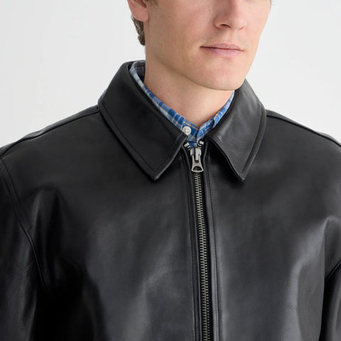 Limited-edition flight jacket in Italian leather