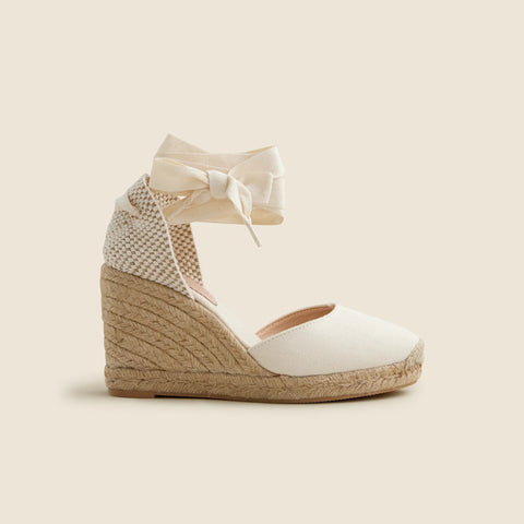 Made-in-Spain lace-up high-heel espadrilles