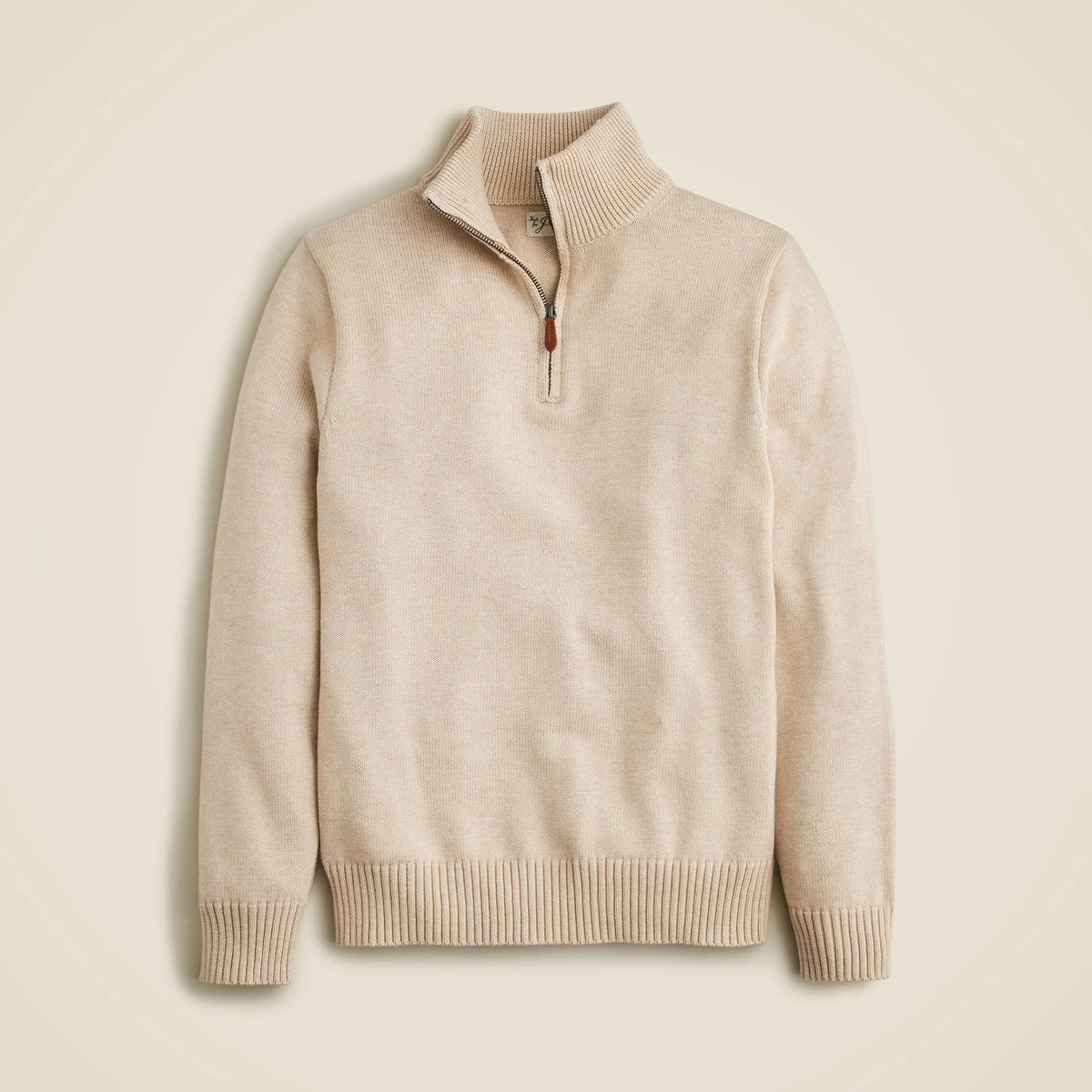 Heritage cotton half-zip sweater