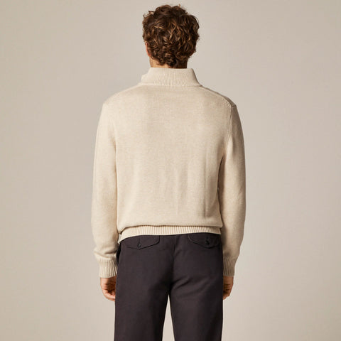 Heritage cotton half-zip sweater