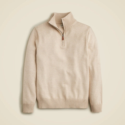 Heritage cotton half-zip sweater