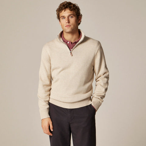 Heritage cotton half-zip sweater