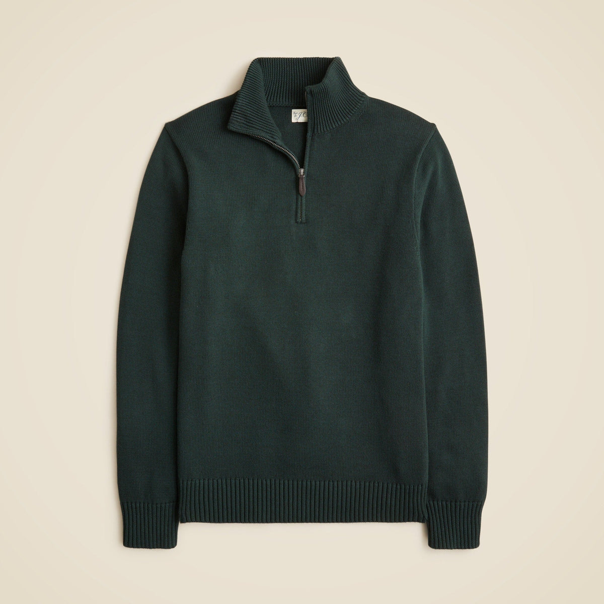 Heritage cotton half-zip sweater