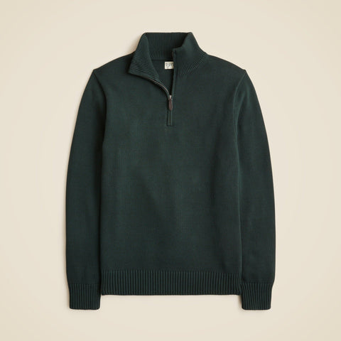 Heritage cotton half-zip sweater