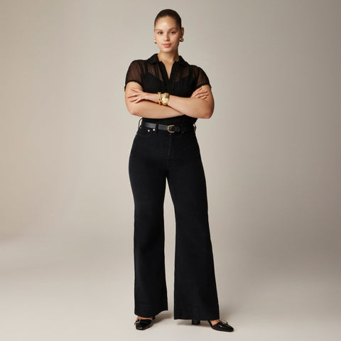 Wide-leg corduroy trouser