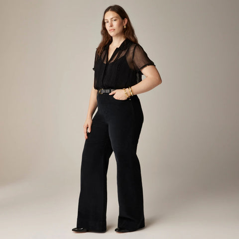 Wide-leg corduroy trouser