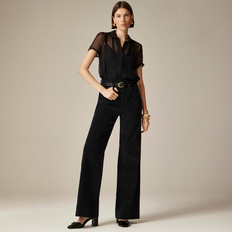 Wide-leg corduroy trouser