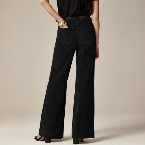Wide-leg corduroy trouser