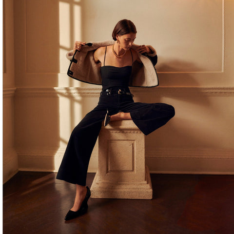 Wide-leg corduroy trouser