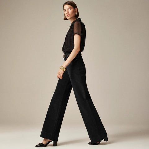 Wide-leg corduroy trouser