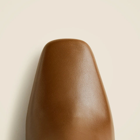 Almond-toe ankle boots in leather