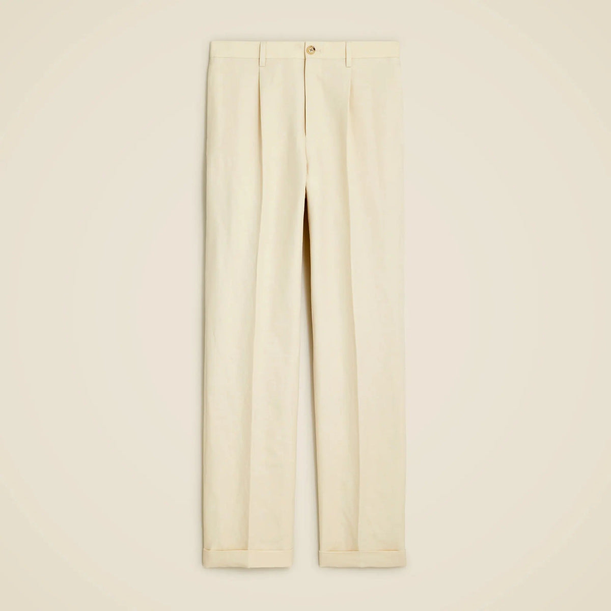 Crosby Classic-fit pleated suit pant in Italian linen-cotton blend